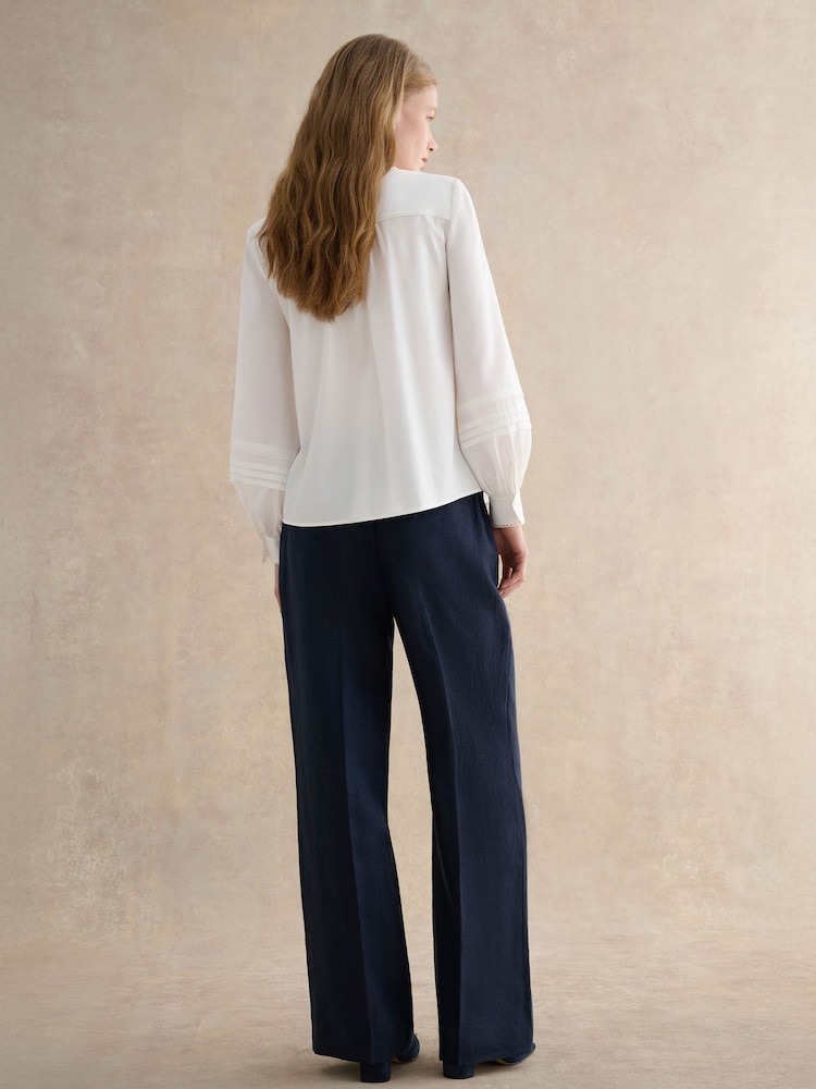 Hobbs Blue Petite Alessia Trousers - Image 2 of 4 Hobbs Blue Petite Alessia Trousers - Image 2 of 4