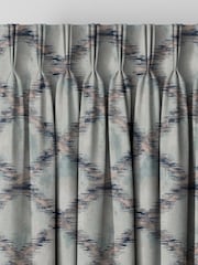 Blue Abstract Geo Jacquard Made to Measure Curtains - Image 5 of 9