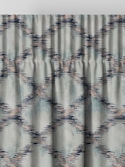 Blue Abstract Geo Jacquard Made to Measure Curtains - Image 6 of 9