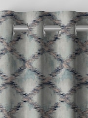 Blue Abstract Geo Jacquard Made to Measure Curtains - Image 7 of 9