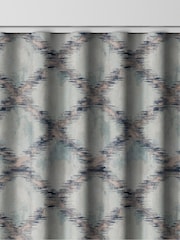 Blue Abstract Geo Jacquard Made to Measure Curtains - Image 8 of 9