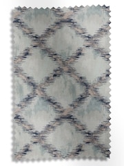 Blue Abstract Geo Jacquard Made to Measure Curtains - Image 9 of 9