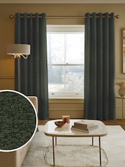 Green Boucle Made to Measure Curtains - Image 1 of 9