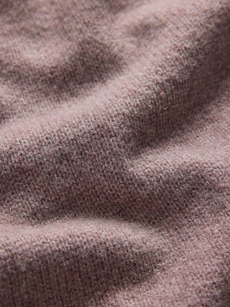 The Set 2 Pack High V-Neck Jumpers With Wool Sliver Cloud/Brown Quail/Purple - Image 5 of 5