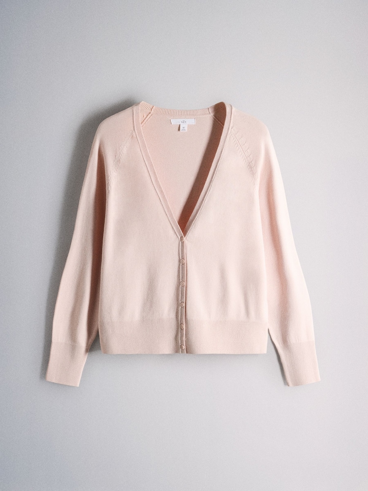The Set 4 Pack Fine Knitted V-Neck Cardigans Pink/Mauve - Image 2 of 7