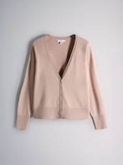 The Set 4 Pack Fine Knitted V-Neck Cardigans Pink/Mauve - Image 3 of 7