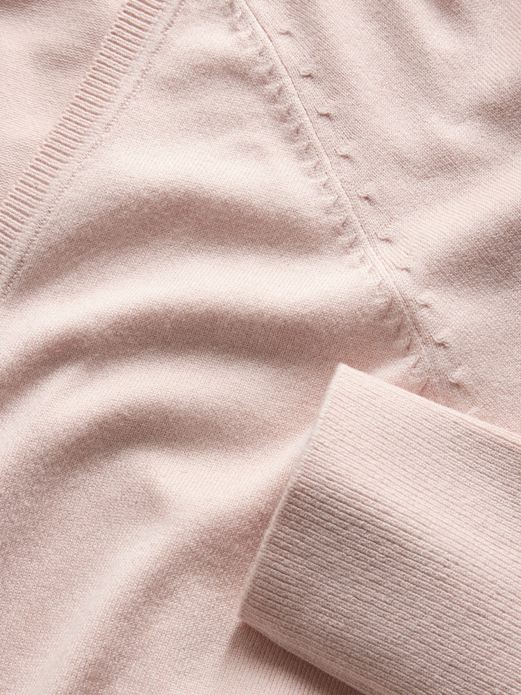 The Set 4 Pack Fine Knitted V-Neck Cardigans Pink/Mauve - Image 7 of 7