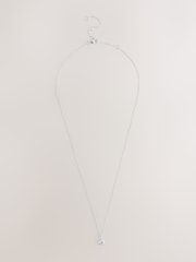 Sterling Silver Cubic Zirconia Drop Pendant Necklace - Image 1 of 1