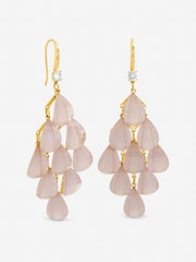 Jon Richard Purple Gold Tone Droplet Earrings - Image 1 of 3