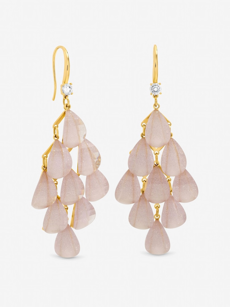 Jon Richard Purple Gold Tone Droplet Earrings - Image 1 of 3