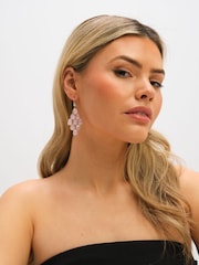 Jon Richard Purple Gold Tone Droplet Earrings - Image 2 of 3