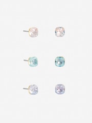 Jon Richard Silver Tone Pastel Earrings - Multipack - Image 1 of 1