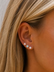 Jon Richard Silver Tone Pastel Earrings - Multipack - Image 2 of 2