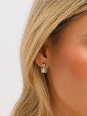 Jon Richard Two Tone Door Knocker Earrings - Imaginea 2 din 3