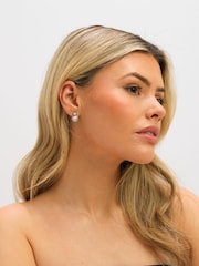 Jon Richard Two Tone Door Knocker Earrings - Imaginea 3 din 3