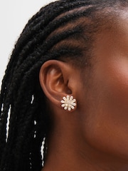 Jon Richard Gold Tone Crystal Flower Clip Earrings - Image 1 of 3