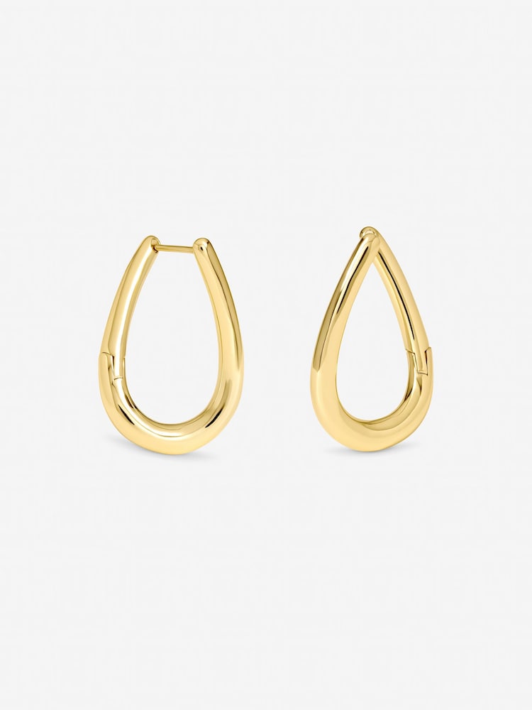 Jon Richard Gold Tone Twist Hoop Earrings - Image 3 of 3