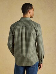 Joules Khaki Green Checked Classic Fit Cotton Oxford Shirt - Image 3 of 11