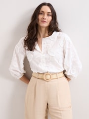 Phase Eight White Daisy Texture Blouse - Image 1 of 5