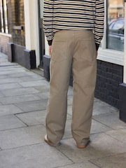 Sand Baggy Fit Five Pocket Cotton Rich Trousers - Image 2 of 8