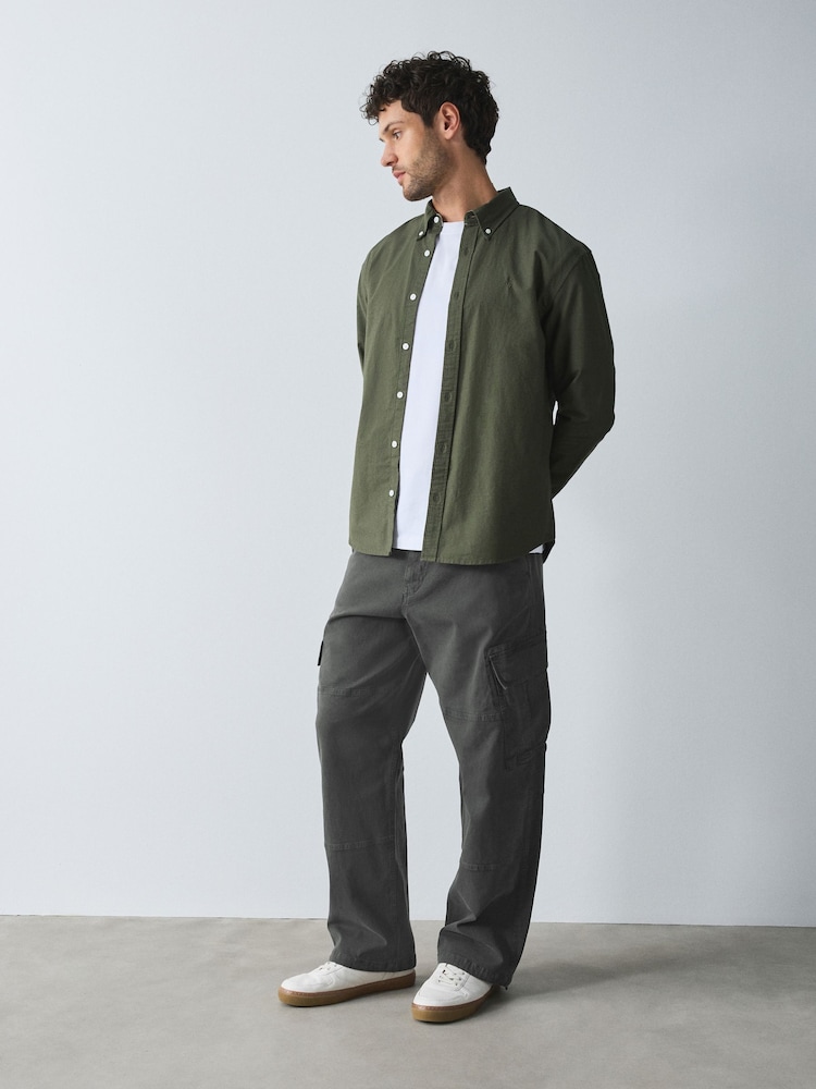 Grey Baggy Fit Cargo Trousers - Image 1 of 9 Grey Baggy Fit Cargo Trousers - Image 1 of 9