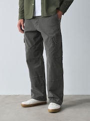 Grey Baggy Fit Cargo Trousers - Image 2 of 9
