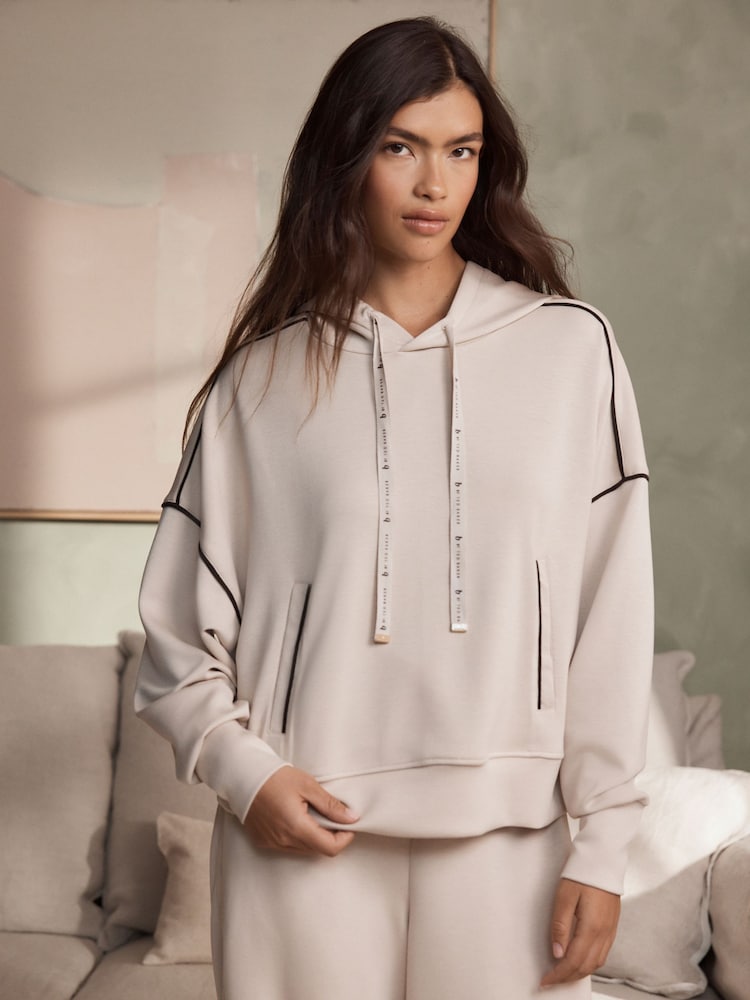 B by Ted Baker Viscose Lounge Hoodie with Piping Detail - Image 1 of 5 B by Ted Baker Viscose Lounge Hoodie with Piping Detail - Image 1 of 5