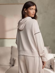 B by Ted Baker Viscose Lounge Hoodie with Piping Detail - Image 4 of 5