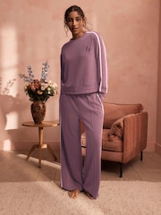 B by Ted Baker Side Stripe Lounge Wide Leg Trousers - Image 1 of 5