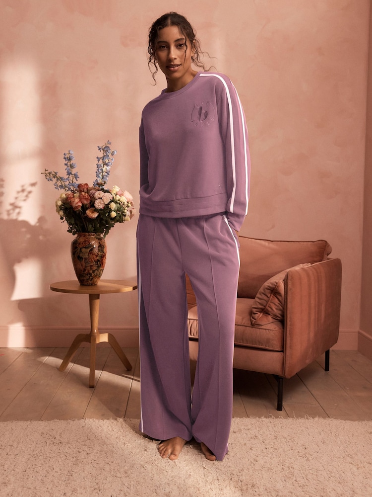 B by Ted Baker Side Stripe Lounge Wide Leg Trousers - Image 1 of 5 B by Ted Baker Side Stripe Lounge Wide Leg Trousers - Image 1 of 5