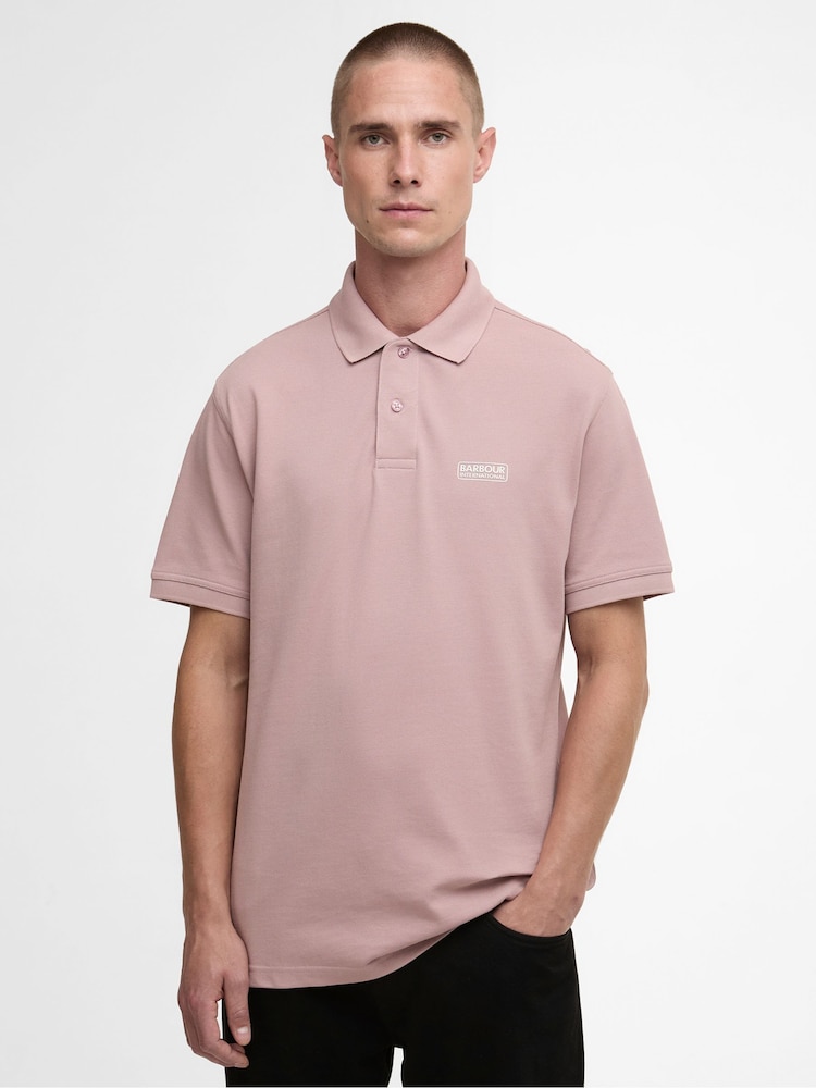 Barbour® International Pink Essential Polo Shirt - Image 1 of 6 Barbour® International Pink Essential Polo Shirt - Image 1 of 6