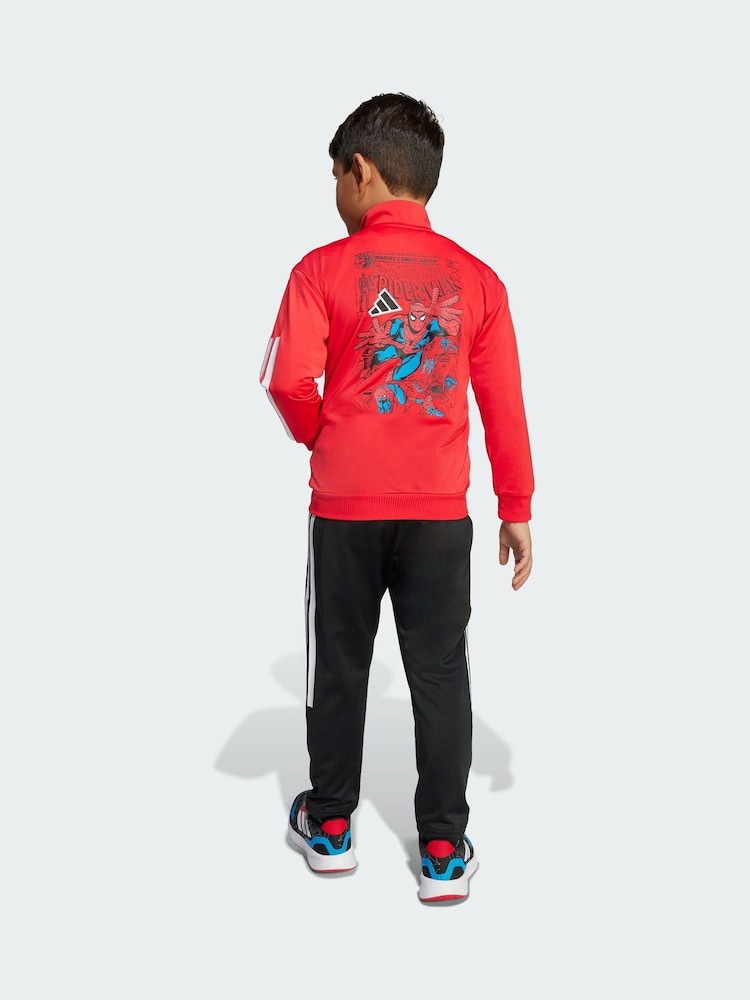 adidas Red Marvel Spider-Man Tracksuit - Image 2 of 5 adidas Red Marvel Spider-Man Tracksuit - Image 2 of 5