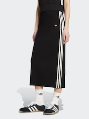 adidas Originals Black Adicolor Knit 3-Stripes Skirt - Image 1 of 6
