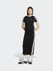 adidas Originals Black Adicolor Knit 3-Stripes Skirt - Image 3 of 6
