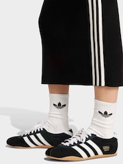 adidas Originals Black Adicolor Knit 3-Stripes Skirt - Image 4 of 6