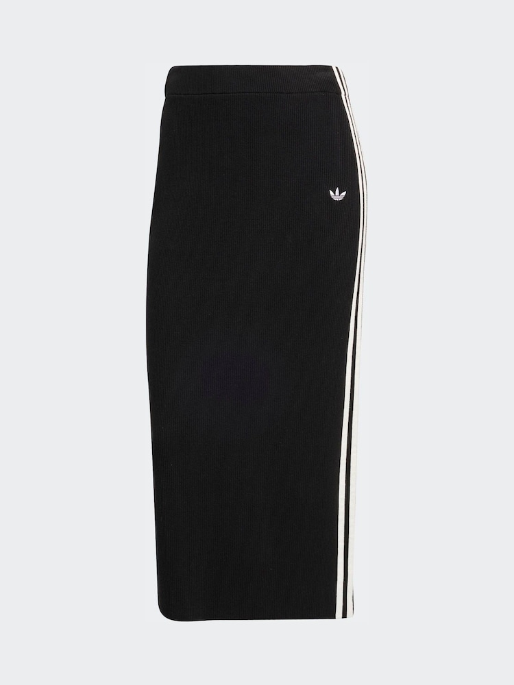 adidas Originals Black Adicolor Knit 3-Stripes Skirt - Image 6 of 6