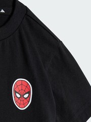 adidas Black Marvel Spider-Man Top and Short Set - Image 4 of 6