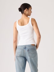 Levi's® White Essential Ribbed Tank Top - Image 3 of 5