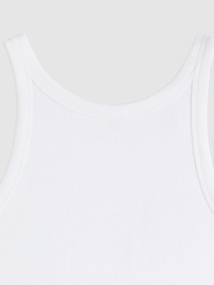 Levi's® White Essential Ribbed Tank Top - Image 5 of 5