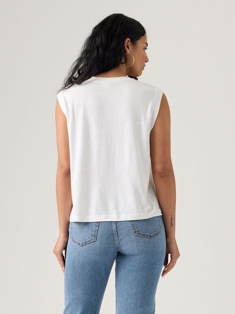 Levi's® White Boxy Tank Top - Image 2 of 5