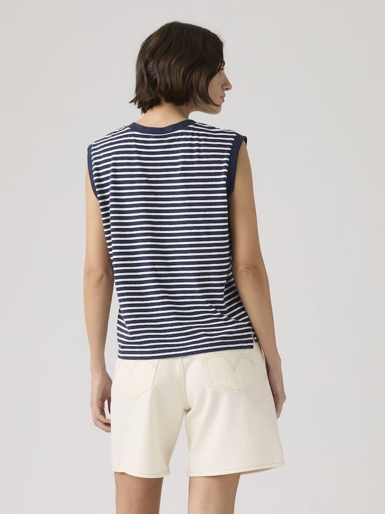 Levi's® Blue Boxy Tank Top - Image 2 of 6 Levi's® Blue Boxy Tank Top - Image 2 of 6