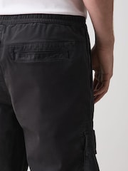 Schwarz - Utility-Cargohose mit Stretch - Bild 5 von 9