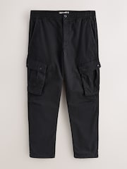 Schwarz - Utility-Cargohose mit Stretch - Bild 6 von 9