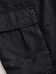 Schwarz - Utility-Cargohose mit Stretch - Bild 8 von 9