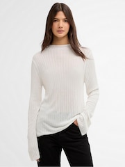 Barbour International White Ozara Knitted Jumper - Image 1 of 8