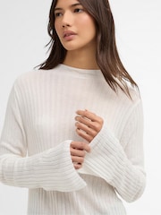 Barbour International White Ozara Knitted Jumper - Image 4 of 8