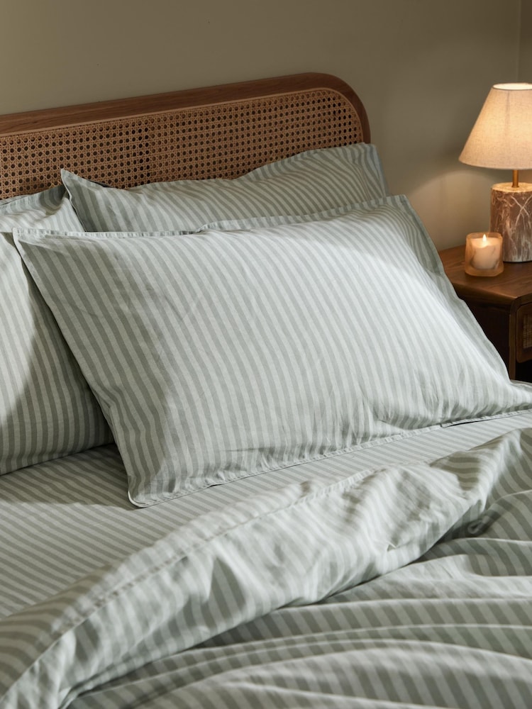 Yard Set of 2 Artichoke Marlow Dual-Tone Stripe Pillowcases - Image 1 of 2