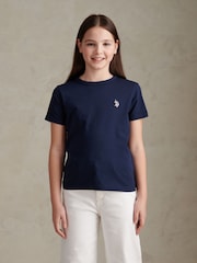 U.S. Polo Assn Blue Cotton Double Horsemen T-Shirt - Image 1 of 5