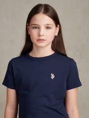 U.S. Polo Assn Blue Cotton Double Horsemen T-Shirt - Image 2 of 5