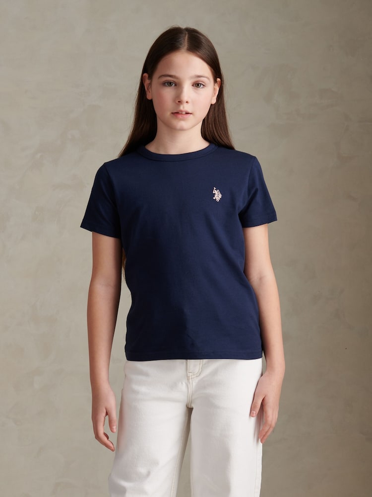 U.S. Polo Assn Blue Cotton Double Horsemen T-Shirt - Image 5 of 5